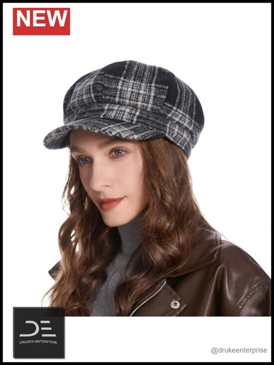 Womens Classic Newsboy Cap 8 Panel Gatsby Cabbie Hat